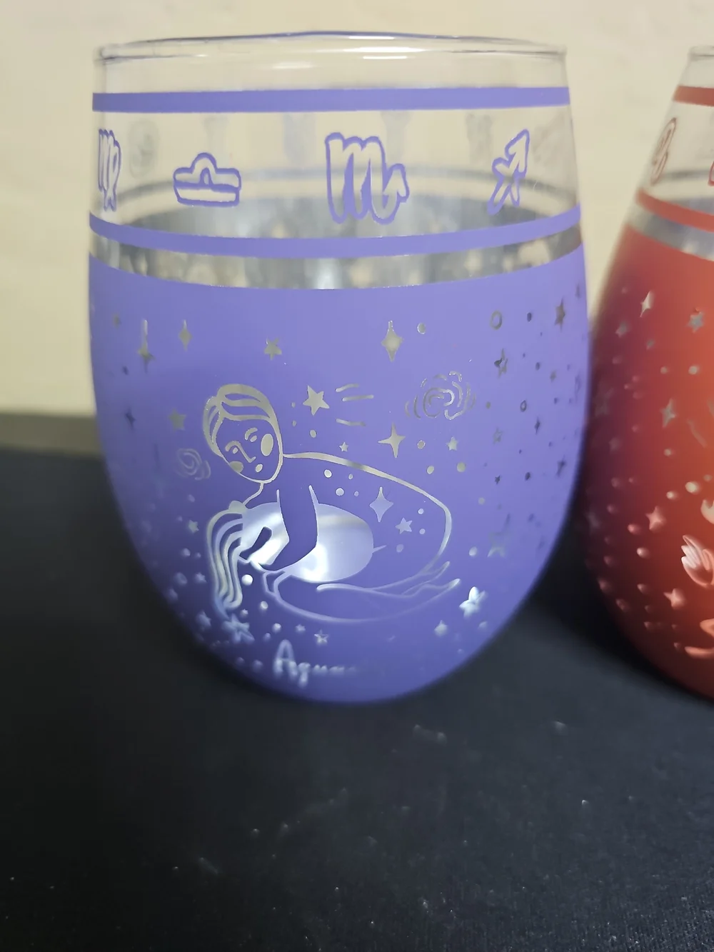 Earthbound Trading  Zodiac Element Wine Glass Set